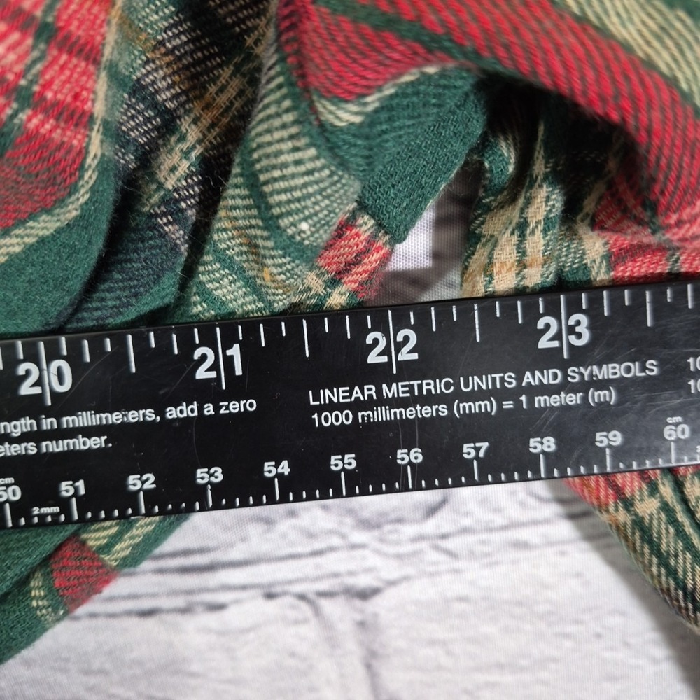 BloomChic Green Red Plaid Flannel‎ Button Front Shirt Dress Plus Sz 18-20 New - Picture 10 of 13